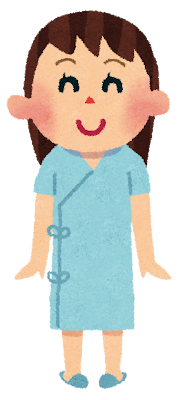 健康診断中に専用の衣類を着ている女性