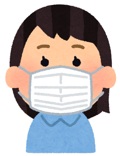 マスクをつけている女性