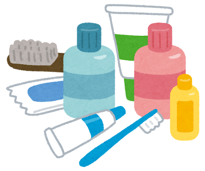 旅行用の洗面用具